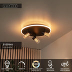 EVERINA - Plafonnier - Ø 40 cm - LED Var. - CCT - 2200K/6500K - Noir | Essential