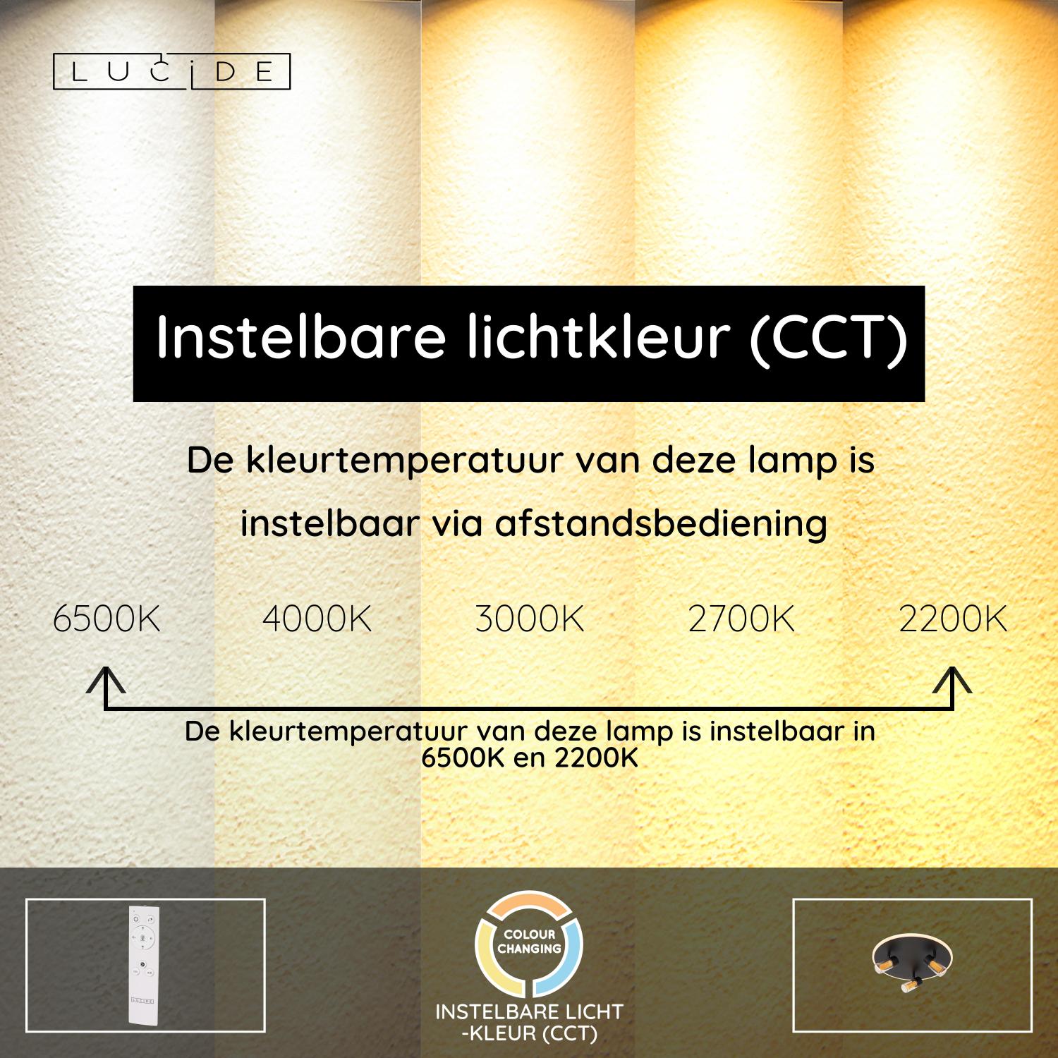 EVERINA - Plafonnier - Ø 40 cm - LED Var. - CCT - 2200K/6500K - Noir | Essential