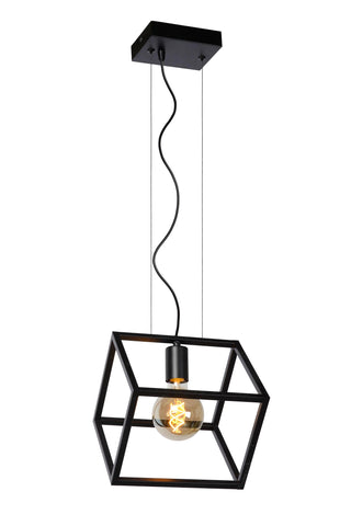 FABIAN - Hanglamp - 1xE27 - Zwart