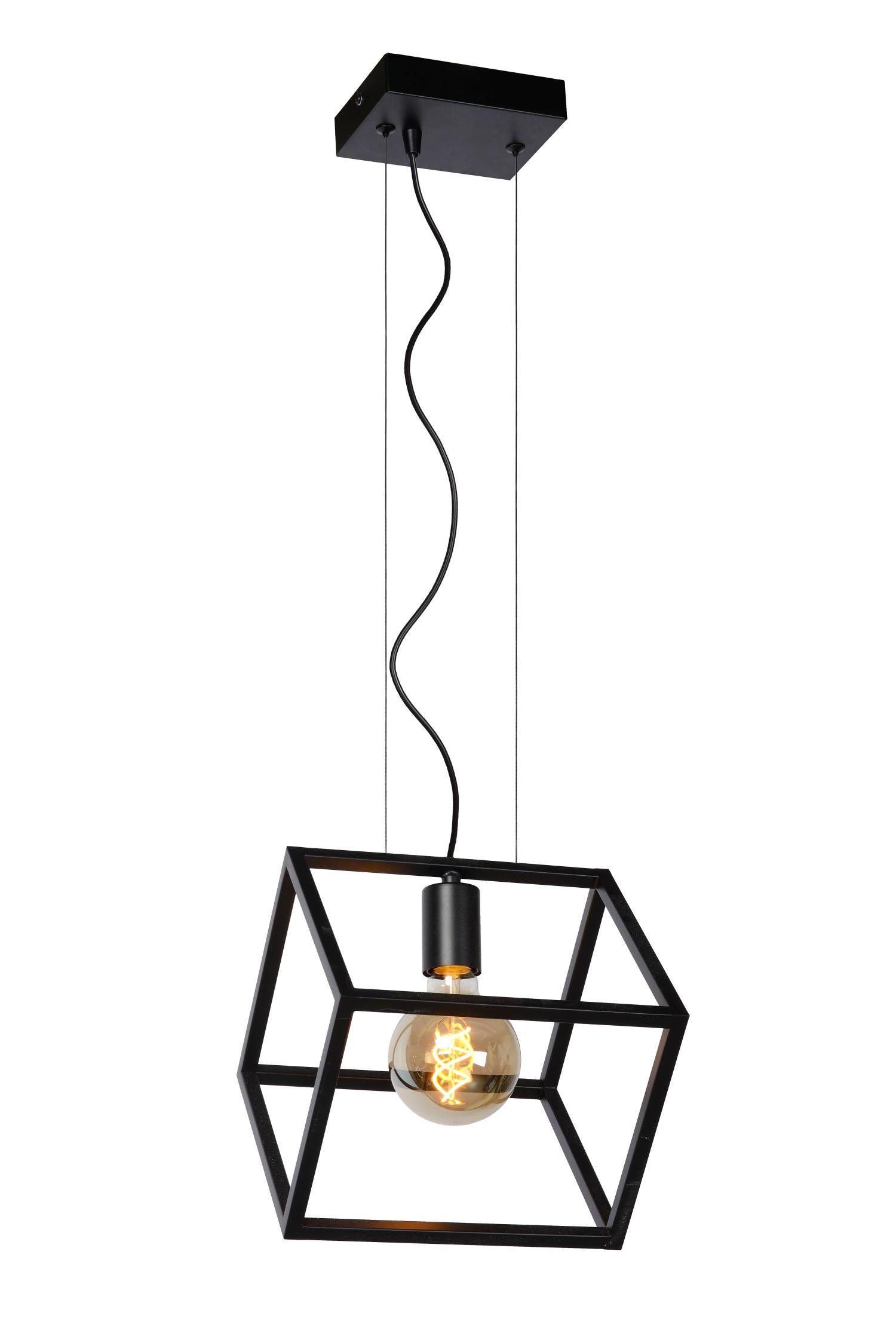 FABIAN - Hanglamp - 1xE27 - Zwart