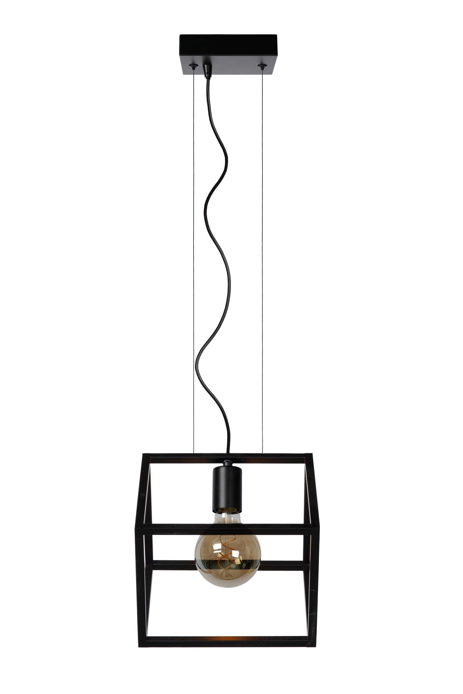 FABIAN - Hanglamp - 1xE27 - Zwart