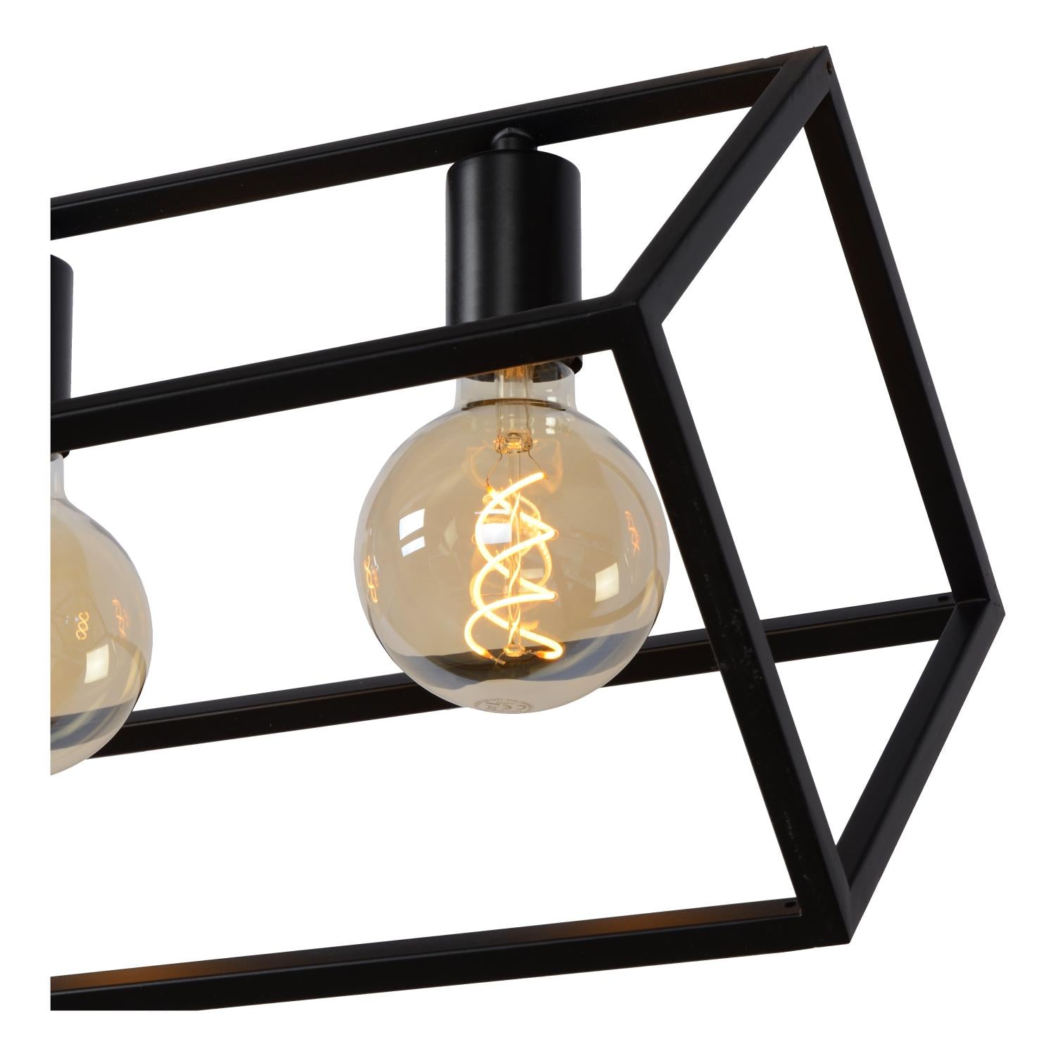 FABIAN - Hanglamp - 6xE27 - Zwart