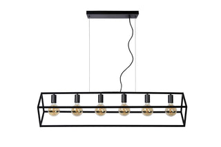 FABIAN - Hanglamp - 6xE27 - Zwart