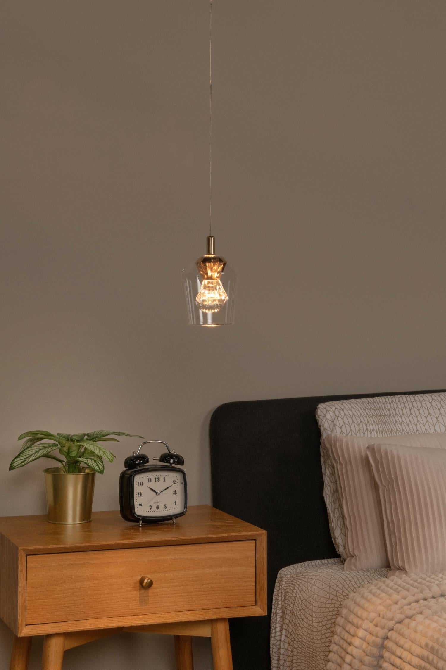 BERLIANE - Suspension - Ø 12 cm - LED Var. - 1x4W 2700K - Avec module LED remplaçable - Transparent | Essential