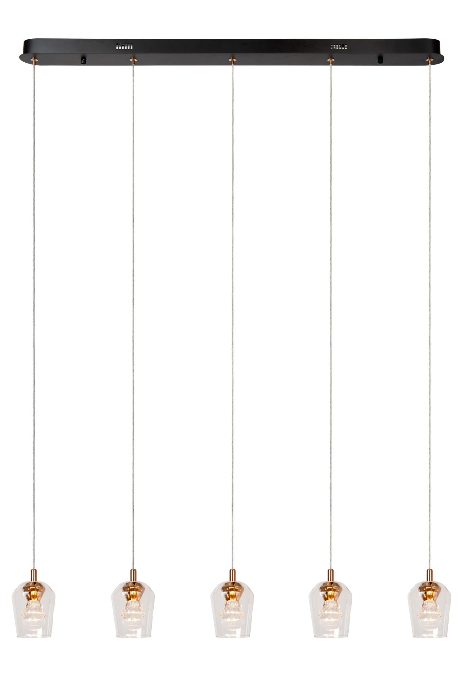 BERLIANE - Pendant light - LED Dimmable - 5x4W 2700K - With replaceable LED module - Transparent | Essential