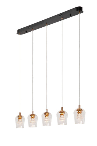 BERLIANE - Pendant light - LED Dimmable - 5x4W 2700K - With replaceable LED module - Transparent | Essential