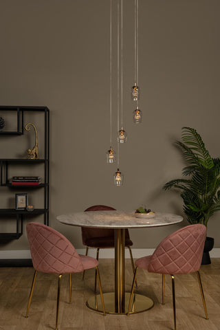BERLIANE - Pendant light - Ø 34 cm - LED Dimmable - 5x4W 2700K - With replaceable LED module - Transparent | Essential