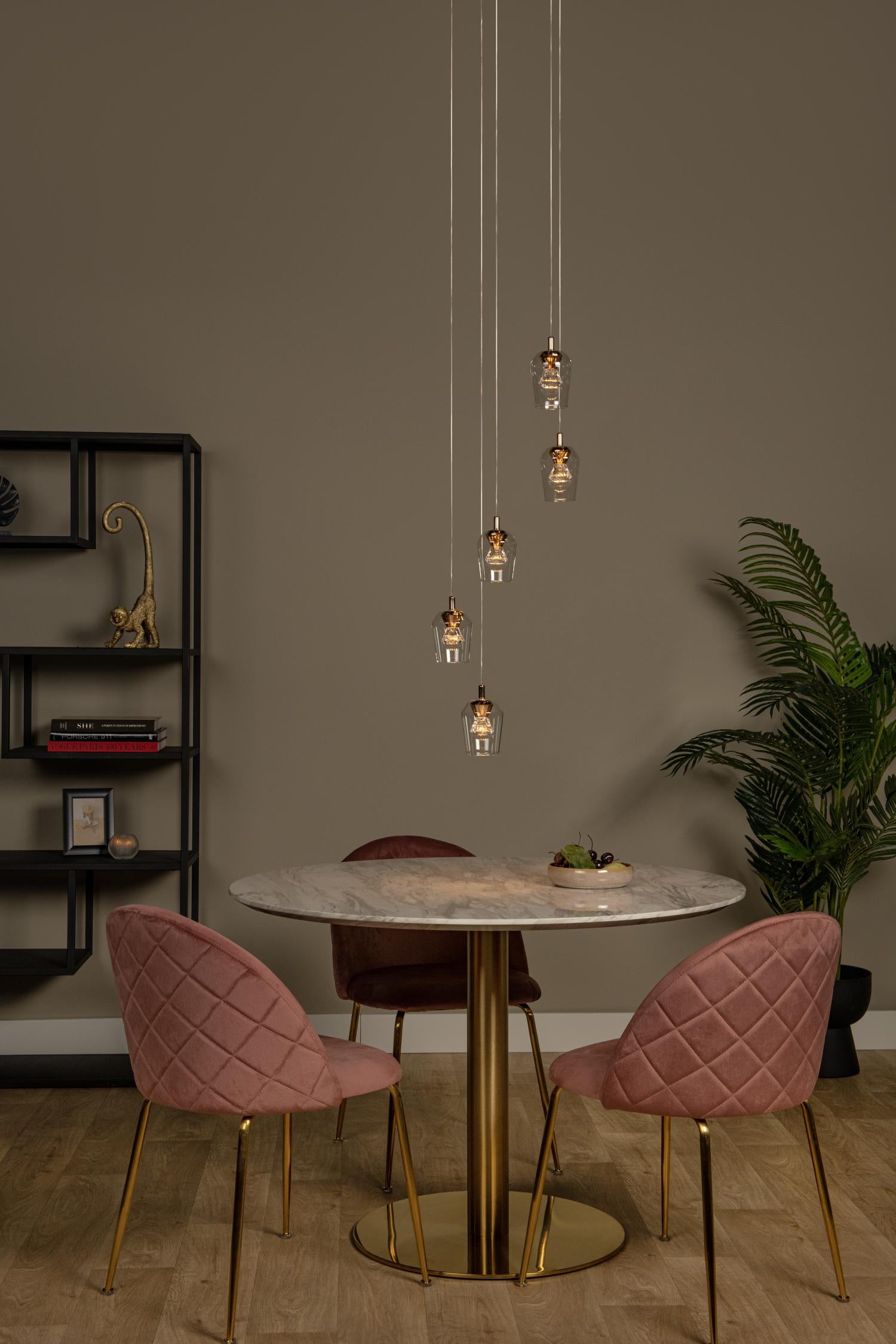 BERLIANE - Pendant light - Ø 34 cm - LED Dimmable - 5x4W 2700K - With replaceable LED module - Transparent | Essential