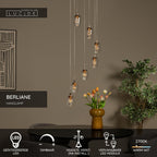 BERLIANE - Hanglamp - Ø 39 cm - LED Dimb. - 7x4W 2700K - Met vervangbare LED-module - Transparant | Essential