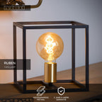 RUBEN - Lampe de table - 1xE27 - Noir