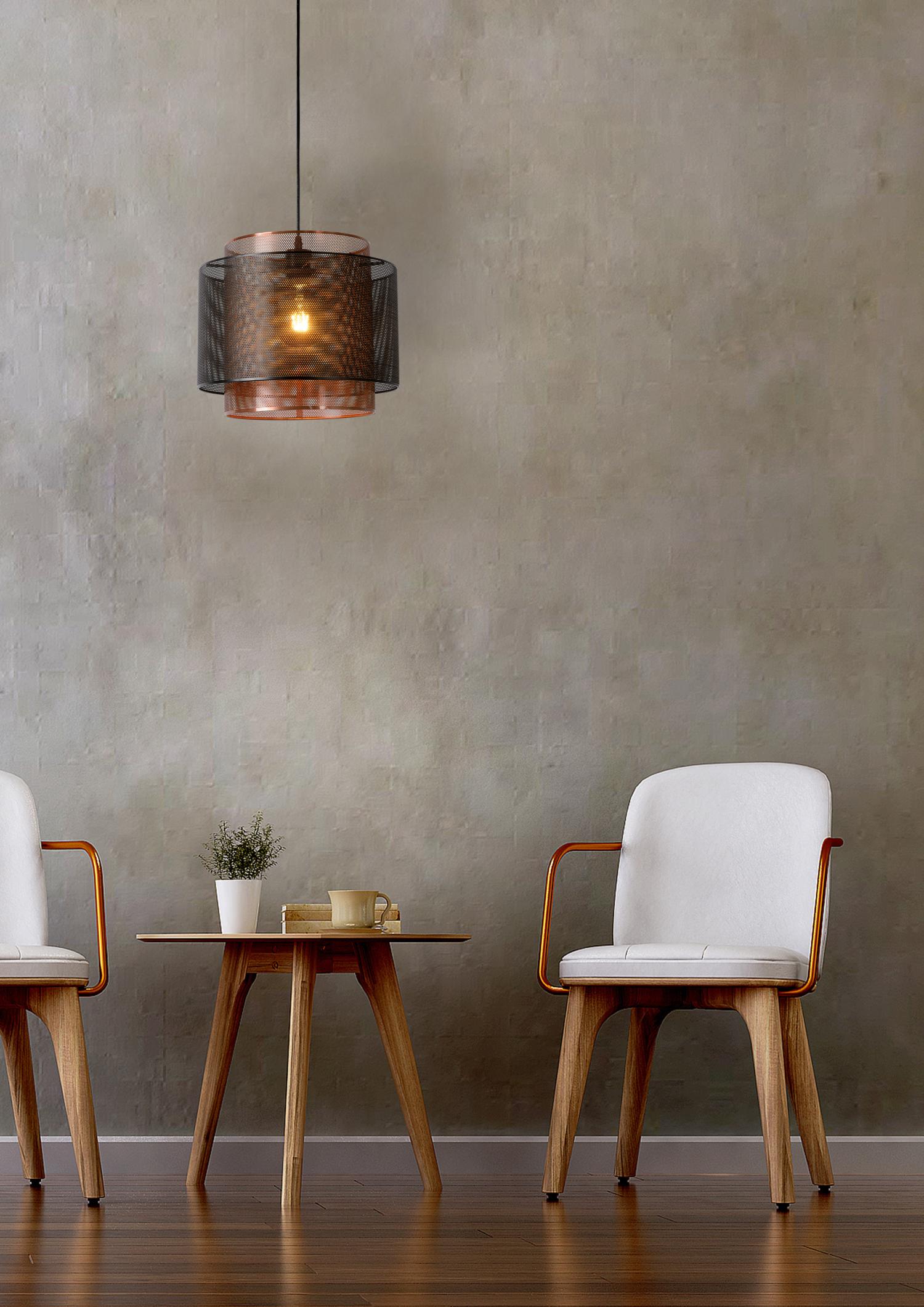 ORRIN - Hanglamp - Ø 34 cm - 1xE27 - Zwart