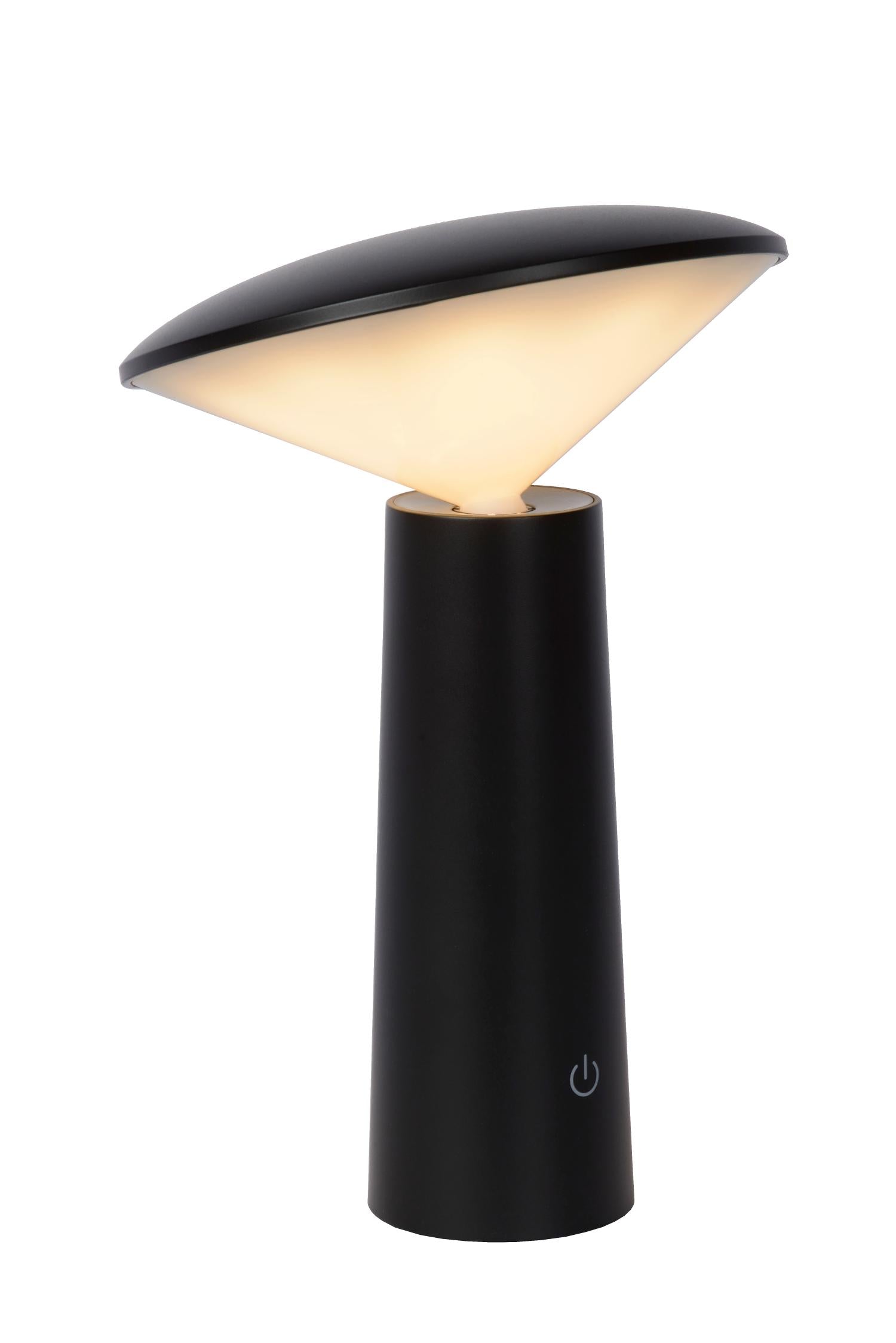 JIVE - Oplaadbare Tafellamp Binnen/Buiten - Accu/Batterij - Ø 13,7 cm - LED Dimb. - CCT - 1x3W 2800K/6500K - IP44 - Zwart