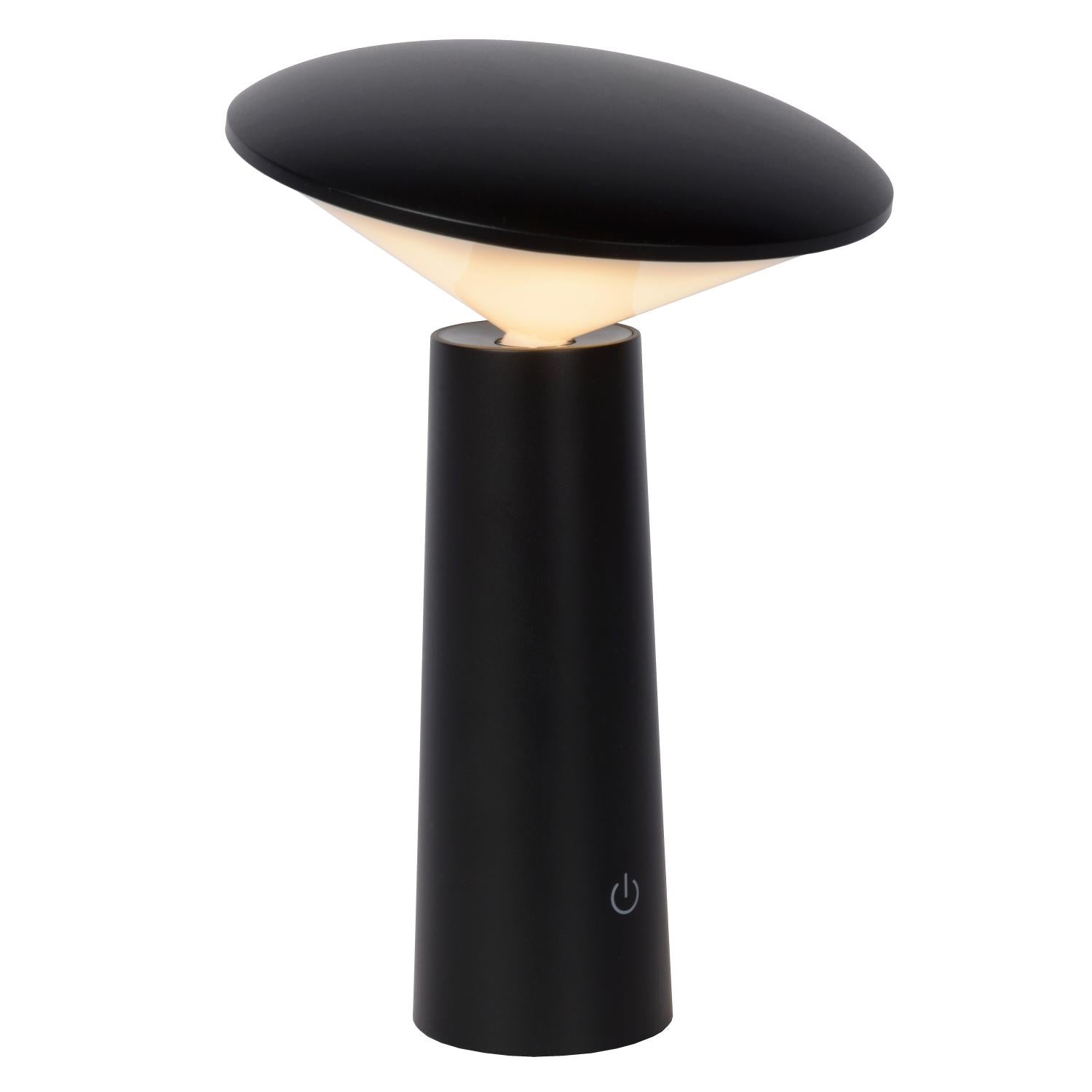 JIVE - Oplaadbare Tafellamp Binnen/Buiten - Accu/Batterij - Ø 13,7 cm - LED Dimb. - CCT - 1x3W 2800K/6500K - IP44 - Zwart