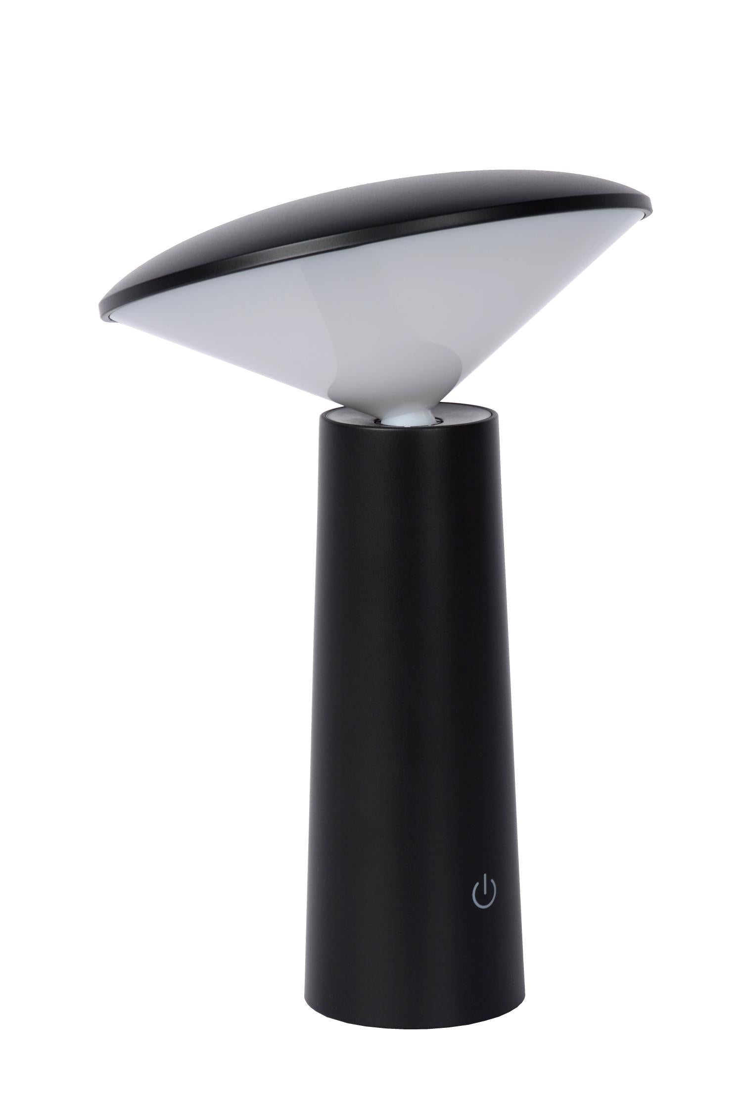 JIVE - Oplaadbare Tafellamp Binnen/Buiten - Accu/Batterij - Ø 13,7 cm - LED Dimb. - CCT - 1x3W 2800K/6500K - IP44 - Zwart