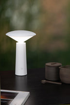 JIVE - Rechargeable table lamp Indoor/Outdoor - Battery - Ø 13.7 cm - LED Dimmable - CCT - 1x3W 2800K/6500K - IP44 - White