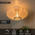 CORINA - Plafonnier - Ø 40 cm - 1xE27 - Beige