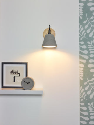 POSSIO - Wandlamp - 1xE14 - Grijs
