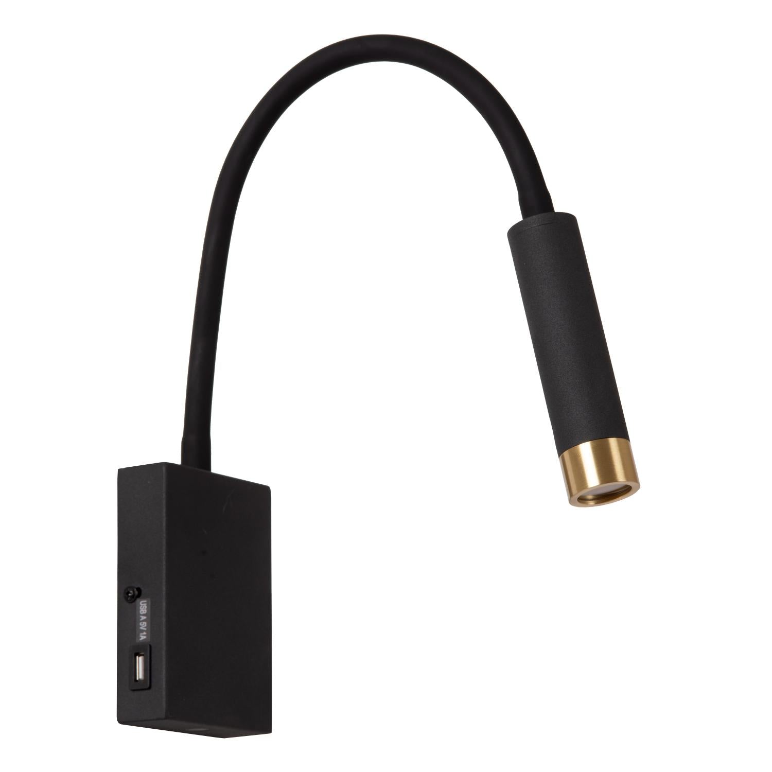 ALEC - Wandspot / Wandlamp - LED 3 StepDim - G9 - 1x3W 2700K - Inclusief omwisselbare ringen - Zwart