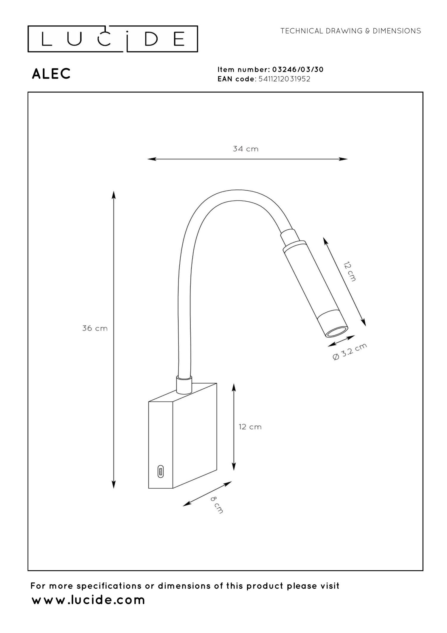 ALEC - Wandspot / Wandlamp - LED 3 StepDim - G9 - 1x3W 2700K - Inclusief omwisselbare ringen - Zwart