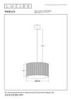 MAGIUS - Hanglamp - Ø 42 cm - 1xE27 - Naturel