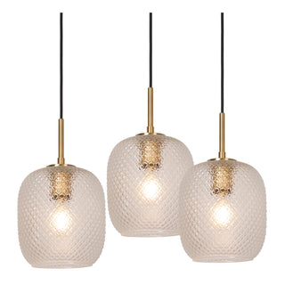 ALICENT - Hanglamp - Ø 35 cm - 3xE27 - Mat Goud / Messing