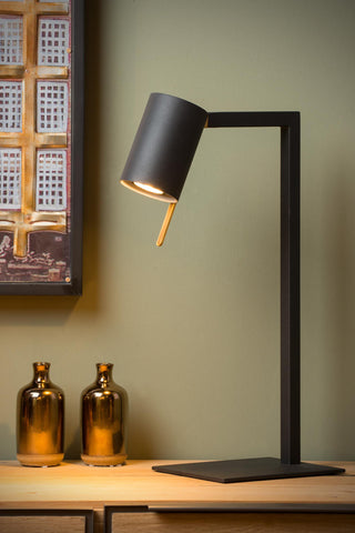 LESLEY - Bureaulamp - 1xGU10 - Zwart