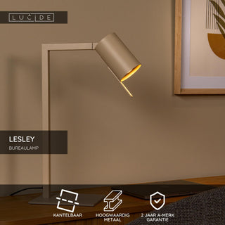 LESLEY - Lampe de bureau - 1xGU10 - Taupe