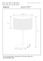 MAGIUS - Lampe de table - Ø 28 cm - 1xE27 - Naturel
