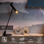 ALEC - Bureaulamp - LED 3 StepDim - G9 - 1x3W 2700K - Inclusief omwisselbare ringen - Zwart