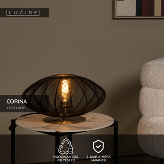 CORINA - Table lamp - Ø 40 cm - 1xE27 - Black