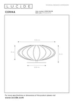 CORINA - Table lamp - Ø 40 cm - 1xE27 - Beige