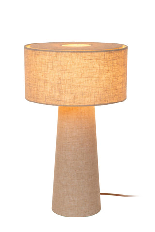 LEEROY - Tafellamp - Ø 30 cm - 1xE27 - Taupe
