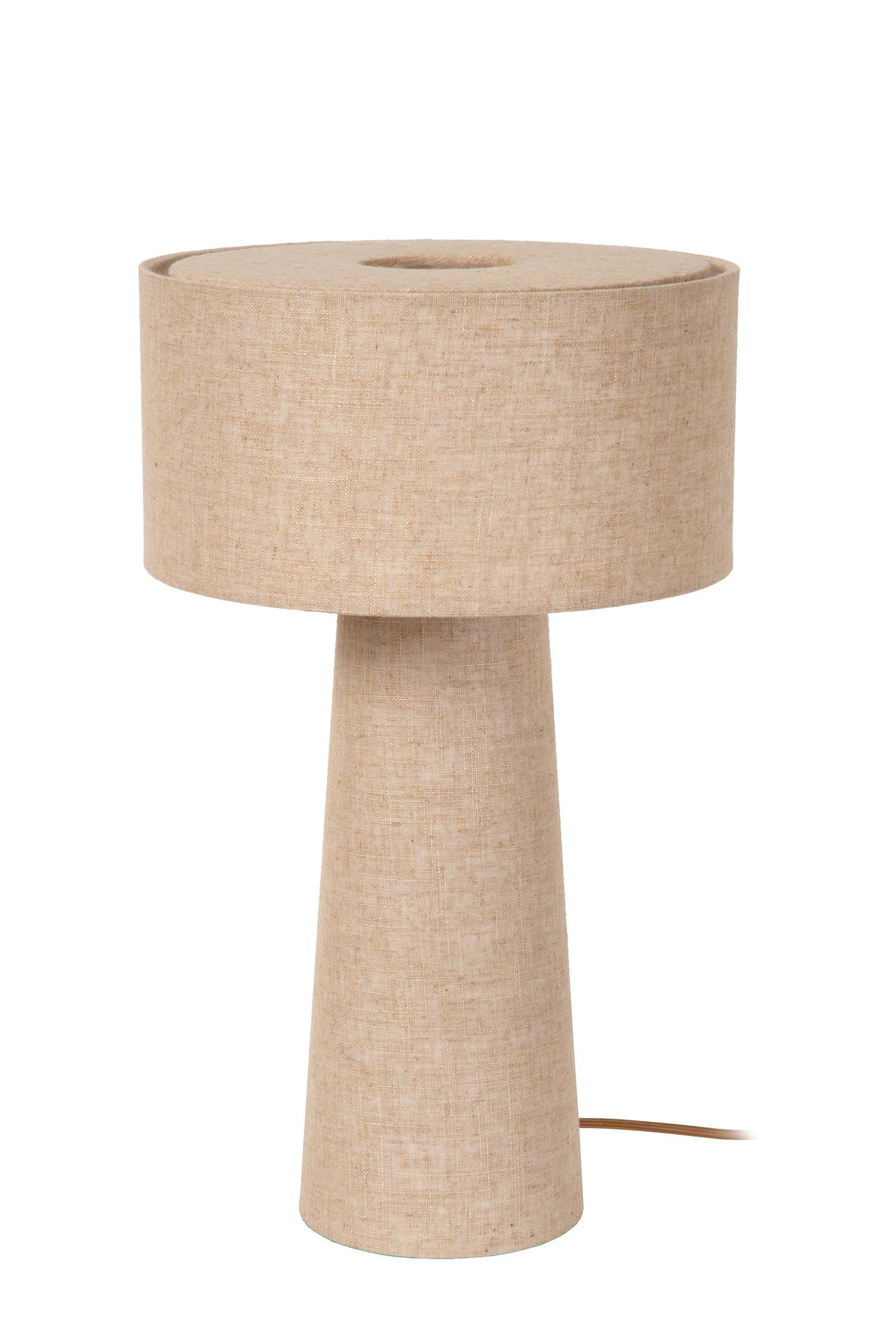 LEEROY - Tafellamp - Ø 30 cm - 1xE27 - Taupe