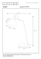 SHADI - Desk lamp - Ø 20 cm - 1xE14 - Black
