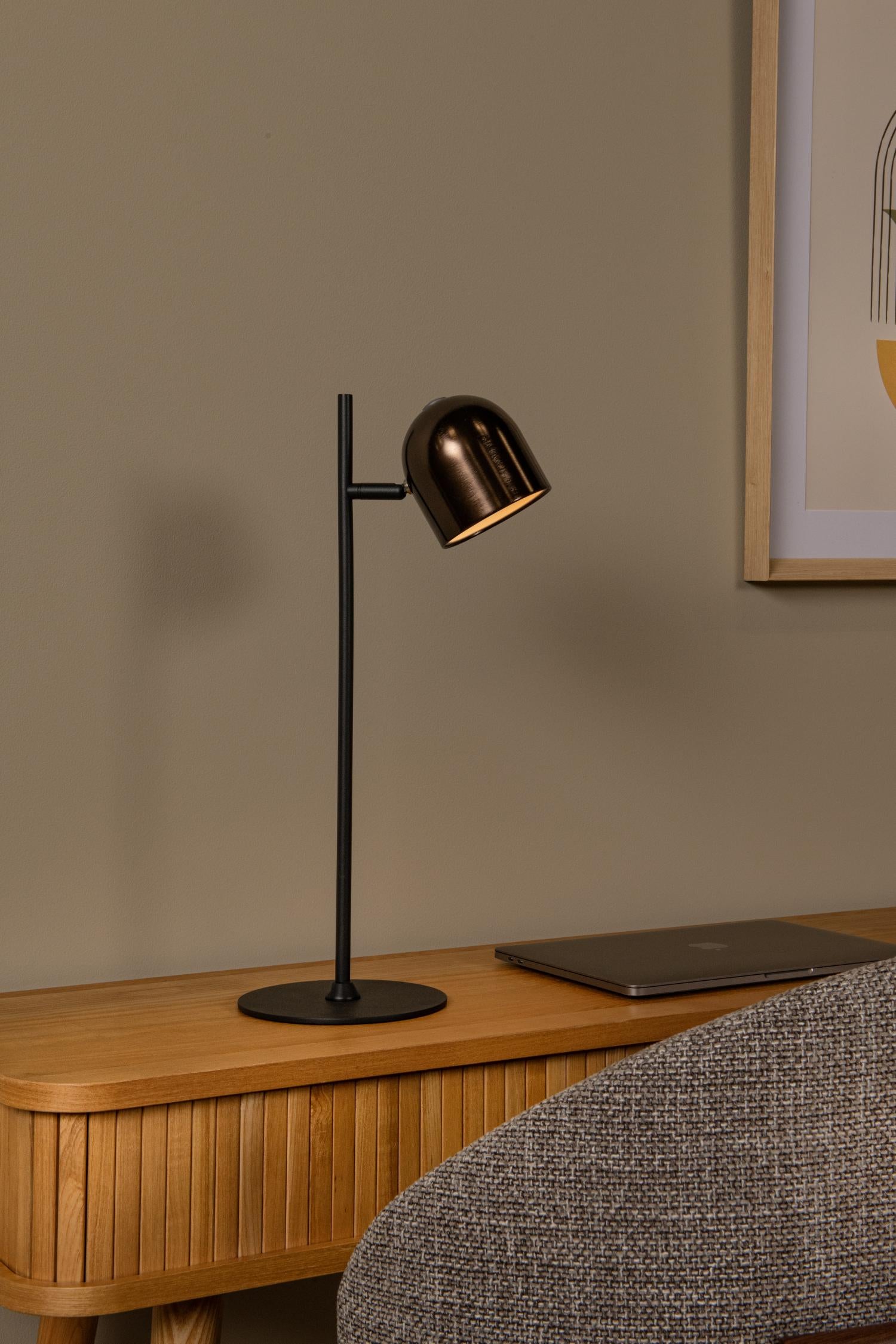 SKANSKA RECH - Oplaadbare Bureaulamp Binnen/Buiten - Accu/Batterij - LED Dimb. - CCT - 1x3W 3000K/6000K - IP44 - Koffie