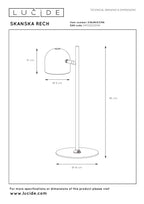 SKANSKA RECH - Lampe de bureau rechargeable Intérieur/Extérieur - Batterie/Pile - LED Var. - CCT - 1x3W 3000K/6000K - IP44 - Café