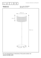 MAGIUS - Vloerlamp - Ø 42 cm - 1xE27 - Naturel