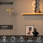 CELESTE - Floor lamp - Ø 28 cm - LED Dimmable - 1x21W 2700K - Matt Gold / Brass