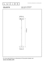 CELESTE - Floor lamp - Ø 28 cm - LED Dimmable - 1x21W 2700K - White