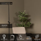 CELESTE - Vloerlamp - Ø 28 cm - LED Dimb. - 2700K - Zwart | Essential