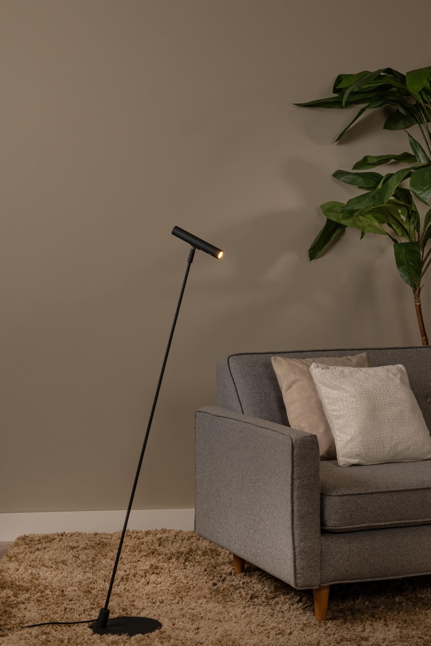 ALEC - Vloerlamp - LED 3 StepDim - G9 - 1x3W 2700K - Inclusief omwisselbare ringen - Zwart