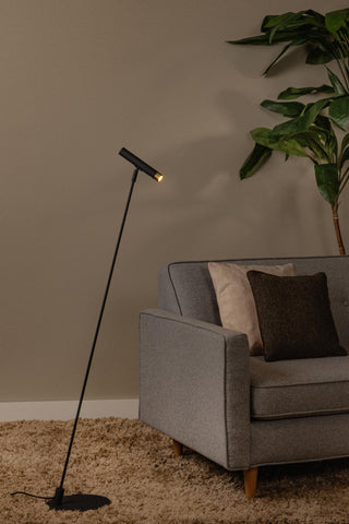 ALEC - Vloerlamp - LED 3 StepDim - G9 - 1x3W 2700K - Inclusief omwisselbare ringen - Zwart