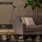 ALEC - Vloerlamp - LED 3 StepDim - G9 - 1x3W 2700K - Inclusief omwisselbare ringen - Zwart