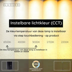 SKANSKA RECH - Oplaadbare Vloerlamp Binnen/Buiten - Accu/Batterij - Ø 23 cm - LED Dimb. - CCT - 1x3W 3000K/6000K - IP44 - Grijs ijzer