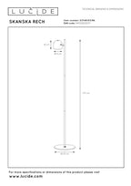 SKANSKA RECH - Oplaadbare Vloerlamp Binnen/Buiten - Accu/Batterij - Ø 23 cm - LED Dimb. - CCT - 1x3W 3000K/6000K - IP44 - Koffie