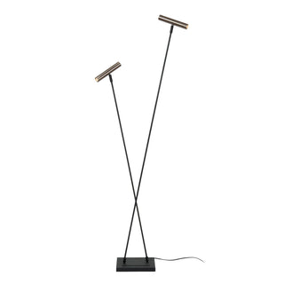 DUARTE - Lampadaire - 2xG9 - Fer gris | Vibes