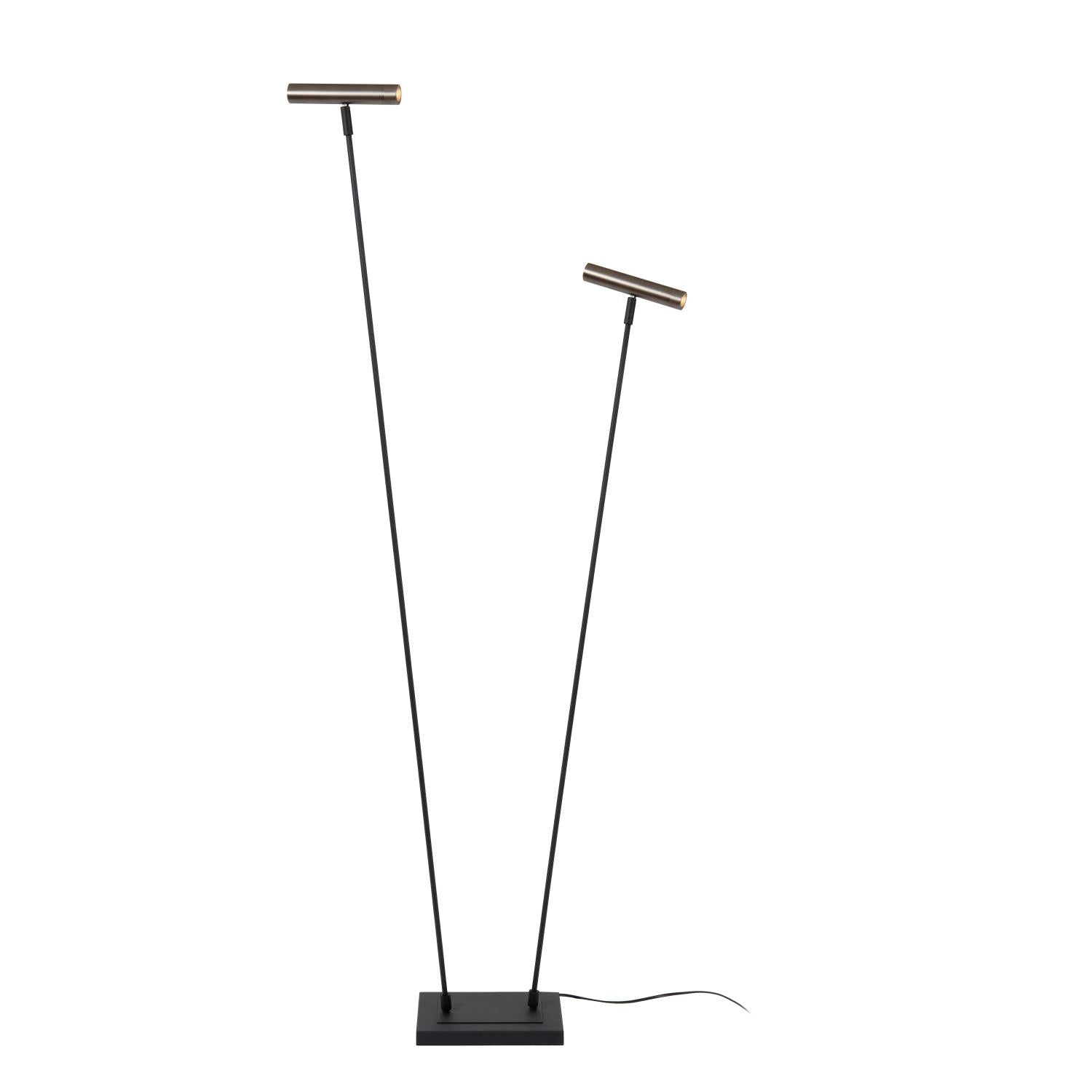DUARTE - Lampadaire - 2xG9 - Fer gris | Vibes