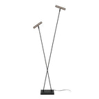 DUARTE - Lampadaire - 2xG9 - Fer gris | Vibes