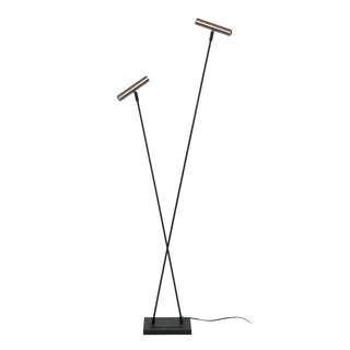 DUARTE - Lampadaire - 2xG9 - Fer gris | Vibes