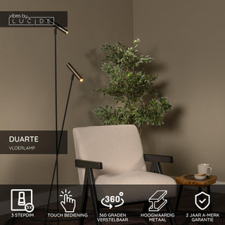 DUARTE - Lampadaire - 2xG9 - Fer gris | Vibes